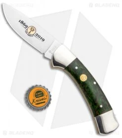 Boker 3000 150th Anniversary Lockback Knife Green Curly Birch (3.4" Satin) 9 Boker 3000 150th Anniversary Lockback Knife Green Curly Birch (3.4" Satin) -Boker Boker 3000 150th Anniversary LB Green Curly Birch Satin 116100 BHQ 94438 jr bottlecap