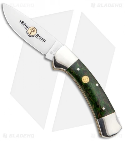 Boker 3000 150th Anniversary Lockback Knife Green Curly Birch (3.4" Satin) 3 Boker 3000 150th Anniversary Lockback Knife Green Curly Birch (3.4" Satin)