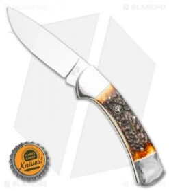 Boker Stag Hunter Lockback Pocket Knife (3.4" Polished) 114000 11 Boker Stag Hunter Lockback Pocket Knife (3.4" Polished) 114000 -Boker Boker 3000 Stag II Lock Back Pocket Knife 3.375 Polished 114000 BHQ 40114 LS Bottlecap