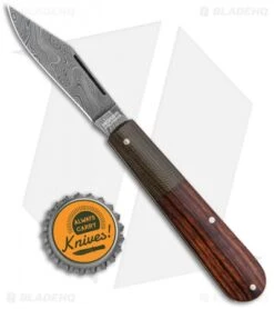 Boker Barlow Integral Slip Joint Leopard Damascus Knife Desert Ironwood (3.25") -Boker Boker Barlow Integral Pocket Knife Desert Ironwood Leapord Damascus 100501DAM BHQ 120615 jr bottlecap