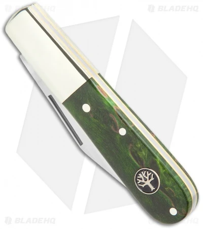 Boker Barlow Pocket Knife Green Curly Birch Wood (3.3" Satin) 118941 4 Boker Barlow Pocket Knife Green Curly Birch Wood (3.3" Satin) 118941 - Image 2
