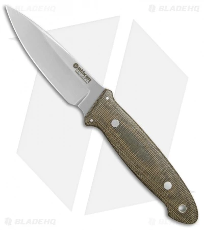 Boker Burnley Cub Fixed Blade Knife Green Micarta (3.3" Plain) 120661 3 Boker Burnley Cub Fixed Blade Knife Green Micarta (3.3" Plain) 120661
