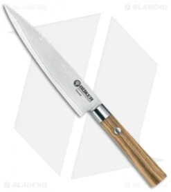 Boker Damascus Olive 3-Piece Kitchen Knife Set Olive Wood 8 Boker Damascus Olive 3-Piece Kitchen Knife Set Olive Wood -Boker Boker Damascus Olive Utility Olive Wood Damascus BHQ 111157 jr