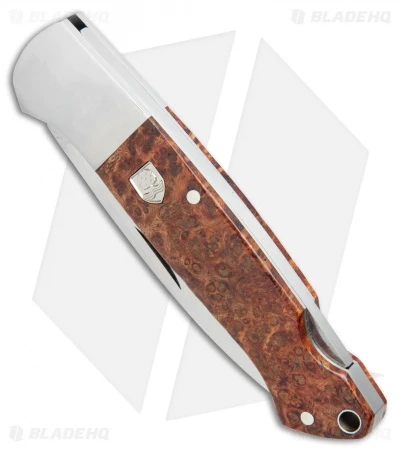 Boker Davis Classic Hunter 1674 Knife Amboina Root Wood (3.5" Satin) 110324 4 Boker Davis Classic Hunter 1674 Knife Amboina Root Wood (3.5" Satin) 110324 - Image 2