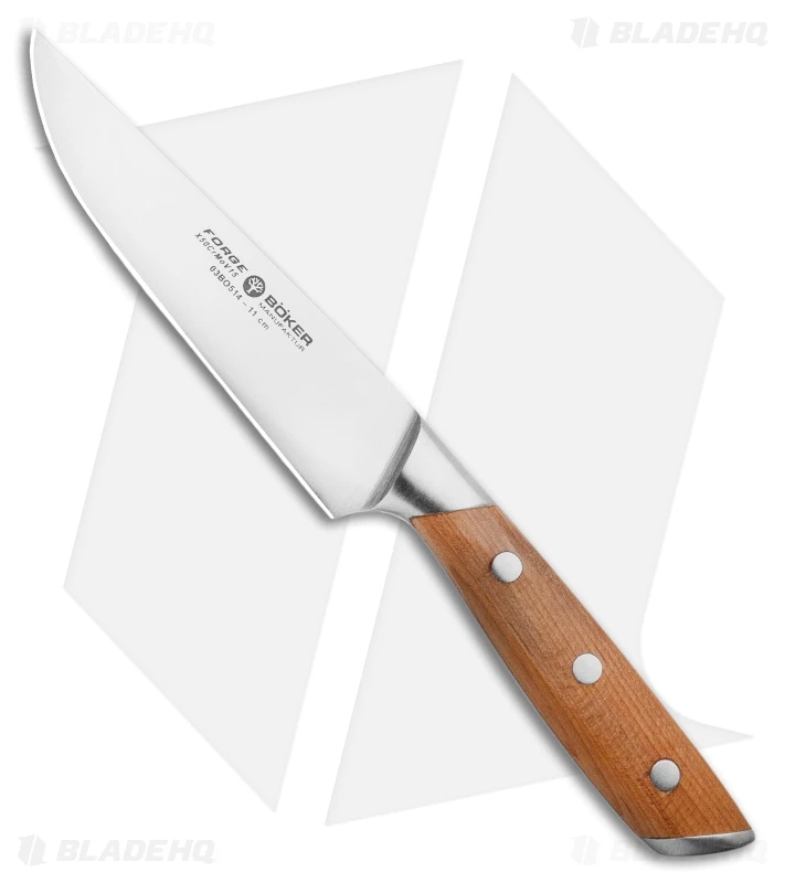 Boker Forge Wood 4.5" Utility Kitchen Knife Maple Wood 5 Boker Forge Wood 4.5" Utility Kitchen Knife Maple Wood - Image 3