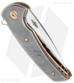 Boker Les Voorhies Special Run Model 13 Liner Lock Knife Damascus (3.2" Satin) -Boker Boker Les Voorhies Special Run Model 13 damascus satin BHQ 77327 er side