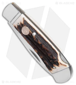 Boker Lockback Gentleman's Knife Stag Bone (2.8" Satin) -Boker Boker Lockback Gentlemans Knife Stag Bone 2in Polish BHQ 146639 td spine