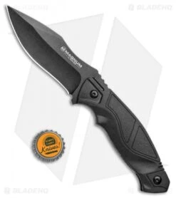 Boker Magnum Advance Pro Fixed Blade Knife Black (4.25" Black) -Boker Boker Magnum Advance Pro Black Black 02RY300 BHQ 98586 jr bottlecap