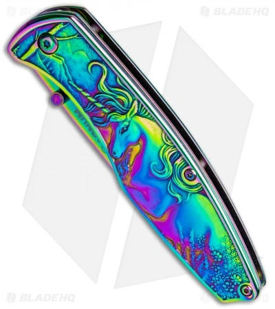 Boker Magnum Anna's Rainbow Unicorn Frame Lock Knife (3.5" Spectrum) 01MB231 4 Boker Magnum Anna's Rainbow Unicorn Frame Lock Knife (3.5" Spectrum) 01MB231 - Image 2