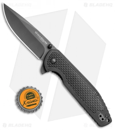 Boker Magnum Carbon Frame Lock Knife Carbon Fiber (3.25" Gray) 01RY701 6 Boker Magnum Carbon Frame Lock Knife Carbon Fiber (3.25" Gray) 01RY701 - Image 4
