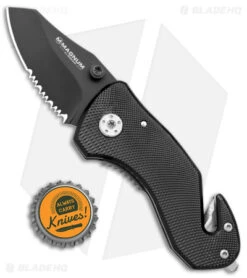 Boker Magnum Compact Rescue Liner Lock Knife (2.375" Black) 01MB456 11 Boker Magnum Compact Rescue Liner Lock Knife (2.375" Black) 01MB456 -Boker Boker Magnum Compact Rescue LL Black BHQ 40385 jr bottlecap