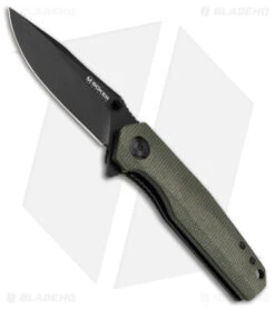 Front Page 5 Boker Magnum Field Flipper Liner Lock Knife Micarta Green (2.9" Black) 01SC006