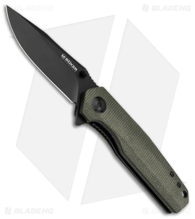 Boker Magnum Field Flipper Liner Lock Knife Micarta Green (2.9" Black) 01SC006 2 Boker Magnum Field Flipper Liner Lock Knife Micarta Green (2.9" Black) 01SC006