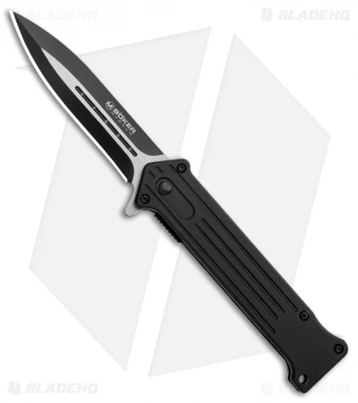 Boker Magnum Intricate Spring Assisted Knife Black Aluminum (3.5" Two-Tone) 3 Boker Magnum Intricate Spring Assisted Knife Black Aluminum (3.5" Two-Tone)