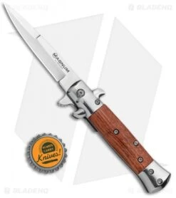 Boker Magnum Italian Classic Small Spring Assist Knife Rosewood (3.3" Polish) -Boker Boker Magnum Italian Classic Small SA Rosewood Polish 01LL110 BHQ 125062 jr bottlecap