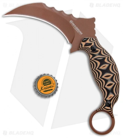 Boker Magnum Raptors Claw Fixed Blade Black/Orange G-10 (4.5" Brown) BOM02SC032 6 Boker Magnum Raptors Claw Fixed Blade Black/Orange G-10 (4.5" Brown) BOM02SC032 - Image 4