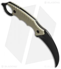 Boker Magnum Spike Karambit Fixed Blade Knife Tan G-10 (3.75" Black) 02SC028 -Boker Boker Magnum Spike Karambit Tan Black 02SC028 BHQ 49551 jr spine