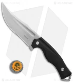 Boker Plus Masada Fixed Blade Knife Black G-10 (4.6" Stonewash) 02BO771 -Boker Boker Masada Black G10 SW BHQ 86602 er bottlecap