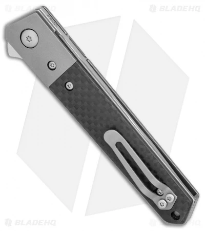 Boker Mini Kwaiken Exclusive Tuxedo Flipper Knife CF/Titanium (3" Satin VG-10) 5 Boker Mini Kwaiken Exclusive Tuxedo Flipper Knife CF/Titanium (3" Satin VG-10) - Image 3