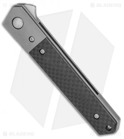 Boker Mini Kwaiken Exclusive Tuxedo Flipper Knife CF/Titanium (3" Satin VG-10) 4 Boker Mini Kwaiken Exclusive Tuxedo Flipper Knife CF/Titanium (3" Satin VG-10) - Image 2