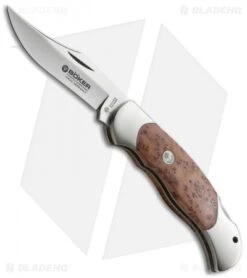 Boker Optima Series Lockback Pocket Knife Thuja Wood (3.5" Satin)
