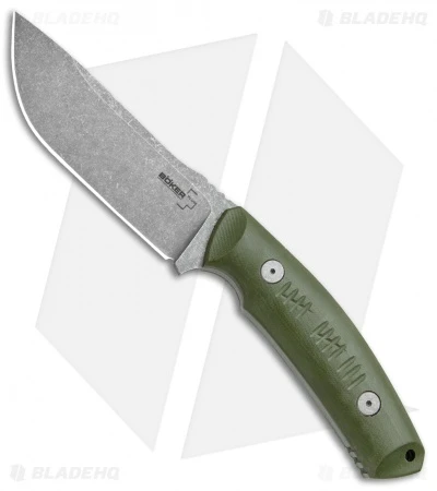 Boker Plus Blacklist Fixed Blade Knife OD Green (4.875" Stonewash) 02BO007 3 Boker Plus Blacklist Fixed Blade Knife OD Green (4.875" Stonewash) 02BO007