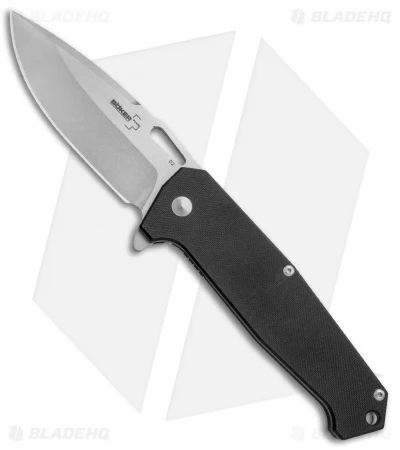 Boker Plus Burke Hitman Frame Lock Knife Black G10 (3.625" D2 Stonewash) 01BO776 3 Boker Plus Burke Hitman Frame Lock Knife Black G10 (3.625" D2 Stonewash) 01BO776