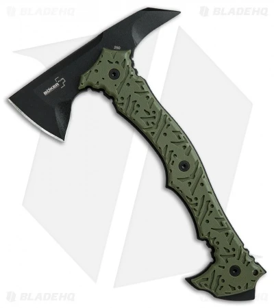 Boker Plus Chicken Hawk 9" Tomahawk Axe OD Green G-10 / SK5 Steel 09BO114 3 Boker Plus Chicken Hawk 9" Tomahawk Axe OD Green G-10 / SK5 Steel 09BO114