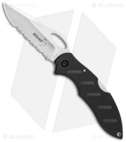 Boker Plus Action R Lockback Knife Black G-10 (3" Satin Serr) 01BO094