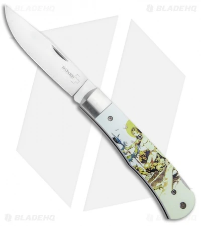 Boker Plus Lockback Frazetta "Ghoul Queen" Knife (3.75" Satin) 01BO653 3 Boker Plus Lockback Frazetta "Ghoul Queen" Knife (3.75" Satin) 01BO653