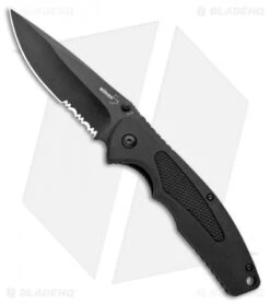 Boker Plus Gemini NGA Spring Assisted Knife Black (3.5" Black Serr) 01BO503