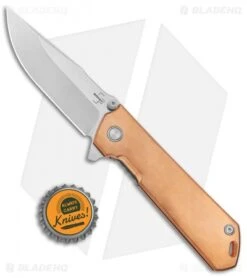 Boker Plus Kihon Spring Assisted Knife Copper (3.5" Stonewash) 01BO165 -Boker Boker Plus Kihon SA Copper SW BHQ 120657 jr bottlecap