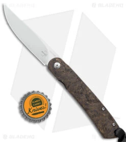 Boker Plus LFL07 Liner Lock Knife Fat Carbon Fiber (3" Satin) 01BO387 -Boker Boker Plus LFL07 LL Fat CF Gold Satin BHQ 146706 jr bottlecap