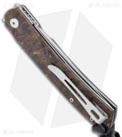 Boker Plus LFL07 Liner Lock Knife Fat Carbon Fiber (3" Satin) 01BO387 -Boker Boker Plus LFL07 LL Fat CF Gold Satin BHQ 146706 jr side