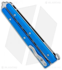 Boker Plus Mini Balisong Trainer Blue G-10 (3.25" Satin) 01BO716SOI 9 Boker Plus Mini Balisong Trainer Blue G-10 (3.25" Satin) 01BO716SOI -Boker Boker Plus Mini Balisong Trainer Blue G 10 Satin 01BO716SOI BHQ 99640 jr side