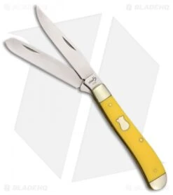 Boker Plus Mini Trapper Pocket Knife Yellow (3.125" Satin) 01BO294Y