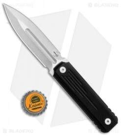 Boker Plus Omerta Dagger Fixed Blade Knife Black G-10 (3.9" Stonewash) -Boker Boker Plus Omerta Dagger Fixed Blade Black G 10 SW 02BO032 BHQ 125044 jr bottlecap