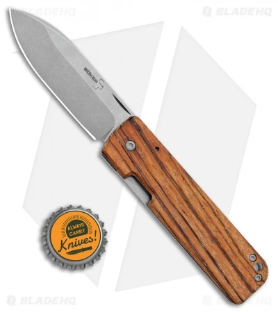 Boker Plus Panchenko Lancer 42 Frame Lock Knife Zebrawood (2.75" SW) 01BO466 6 Boker Plus Panchenko Lancer 42 Frame Lock Knife Zebrawood (2.75" SW) 01BO466 - Image 4