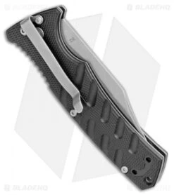 Boker Plus Strike Bowie Automatic Knife Black (3.25" Stonewash D2) 10 Boker Plus Strike Bowie Automatic Knife Black (3.25" Stonewash D2) -Boker Boker Plus Strike Bowie Auto Black SW 01BO429NSOI BHQ 97034 jr side