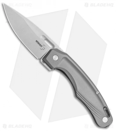 Boker Plus Warbird Liner Lock Knife Aluminum (3.6" Stonewash) 01BO749 3 Boker Plus Warbird Liner Lock Knife Aluminum (3.6" Stonewash) 01BO749
