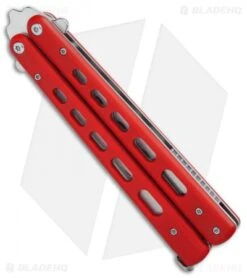 Boker Plus Balisong Trainer Butterfly Knife Red G-10 (4" Satin) 01BO712 -Boker Boker Plus balisong trainer red G10 satin BHQ 76461 er spine