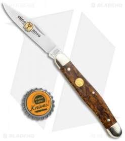 Boker Stockman 150th Anniversary Edition Pocket Knife Curly Birch Wood 115985 -Boker Boker Stockman 150 Anniversary Edition Curly Birch Wood 115985 BHQ 117263 jr bottlecap
