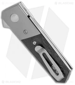 Boker Stubby Kwaiken Exclusive Flipper Knife Marble CF/Ti (2" Satin) 8 Boker Stubby Kwaiken Exclusive Flipper Knife Marble CF/Ti (2" Satin) -Boker Boker Stubby Kwaiken Flipper Ti Bolster Twill CF Satin 01BO228SOI BHQ 107931 jr side