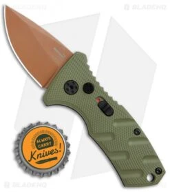 Boker Stubby Strike Desert Warrior CA Legal Auto Knife OD Green (1.9" Copper) -Boker Boker Stubby Strike CA Legal Auto OD Green Copper 01BO443NSOI BHQ 99649 jr bottlecap