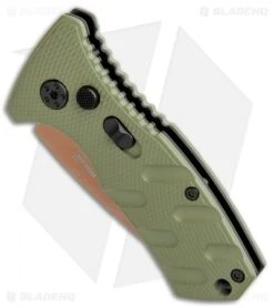 Boker Stubby Strike Desert Warrior CA Legal Auto Knife OD Green (1.9" Copper) -Boker Boker Stubby Strike CA Legal Auto OD Green Copper 01BO443NSOI BHQ 99649 jr spine