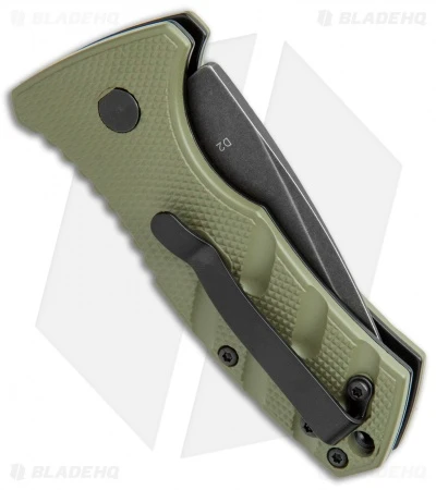 Boker Stubby Strike CA Legal Automatic Knife OD Green (1.9" Smokewash D2) 5 Boker Stubby Strike CA Legal Automatic Knife OD Green (1.9" Smokewash D2) - Image 3
