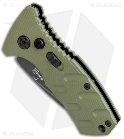 Boker Stubby Strike CA Legal Automatic Knife OD Green (1.9" Smokewash D2) 4 Boker Stubby Strike CA Legal Automatic Knife OD Green (1.9" Smokewash D2) - Image 2