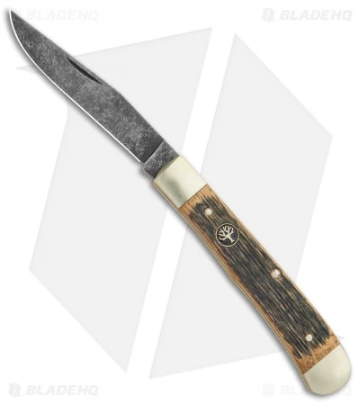 Boker Uno Trapper Pocket Knife Castle Wood (4.125" Acid Wash) 113004 3 Boker Uno Trapper Pocket Knife Castle Wood (4.125" Acid Wash) 113004
