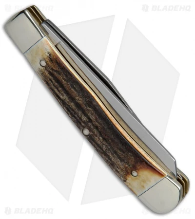 Boker Trapper Stag Pocket Knife Dual Blades 114525 5 Boker Trapper Stag Pocket Knife Dual Blades 114525 - Image 3