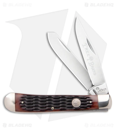 Boker Trapper Traditional Pocket Knife Jigged Brown Bone (Polished D2) 3 Boker Trapper Traditional Pocket Knife Jigged Brown Bone (Polished D2)